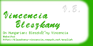 vincencia bleszkany business card